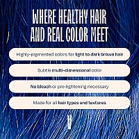 Overtone Haircare Color Depositing Conditioner 8 Oz Semi Permanent Hair Tint With Shea Butter Coconut Oil Vibrant Blue Ve