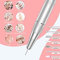 Portable Nail Drill Professional 35000 Rpm Rechargeable Electric Nail File Machine E File For Acrylic Nails Gel Polishing Remov