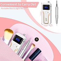 Portable Nail Drill Professional 35000 Rpm Rechargeable Electric Nail File Machine E File For Acrylic Nails Gel Polishing Remov