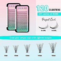 Vavalash Individual Cluster Lashes 120 Pcs Diy Eyelash Extension Light And Soft Faux Mink Slik Lash Clusters Easy Full Lash Exte