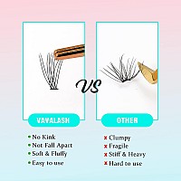 Vavalash Individual Cluster Lashes 120 Pcs Diy Eyelash Extension Light And Soft Faux Mink Slik Lash Clusters Easy Full Lash Exte