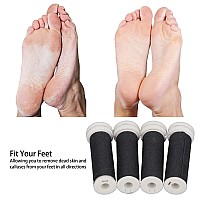 Foot File Replacement Roller, 4Pcs Replacement Roller Refill Heads Electric Foot File Grinding Tool Replacement Head Feet Pedicure Extra Coarse Rollers For Feet Removes Hard Dead Skin