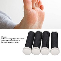 Foot File Replacement Roller, 4Pcs Replacement Roller Refill Heads Electric Foot File Grinding Tool Replacement Head Feet Pedicure Extra Coarse Rollers For Feet Removes Hard Dead Skin