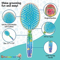 Cocomelon Hair Brush With Magical Sparkling Stars Confetti Hair Brush Green Kids Hair Brush Ages 3