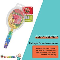 Cocomelon Hair Brush With Magical Sparkling Stars Confetti Hair Brush Green Kids Hair Brush Ages 3