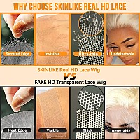 Beeos 5X5 Skinlike Real Hd Lace Closure Only 613 Blonde 010Mm Ultrathin Invisible Swiss Lace Ultimate Brazilian Hair Prepluc