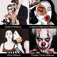 Ccbeauty Halloween White Black Face Body Paint Stick 10 Remover Wipes Cream Eye Black Stick For Sports Blendable Foundation