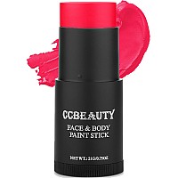 Ccbeauty Neon Pink Face Body Paint Stick Oil Hot Pink Eye Black Face Painting Kit Glow In The Black Lights Clown Makeup Hallo