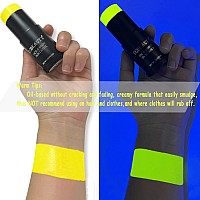 Ccbeauty Neon Uv Yellow Face Body Paint Stick Oil Eye Black Halloween Face Painting Kit Glow In The Black Lights Makeup Hypoal