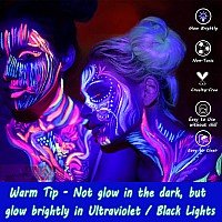 Ccbeauty Neon Uv Yellow Face Body Paint Stick Oil Eye Black Halloween Face Painting Kit Glow In The Black Lights Makeup Hypoal