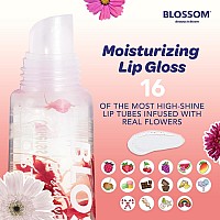 Blossom Scented Moisturizing Lip Gloss Tubes Infused With Real Flowers 03 Fl Oz9Ml Candy Cane