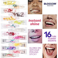 Blossom Scented Moisturizing Lip Gloss Tubes Infused With Real Flowers 03 Fl Oz9Ml Candy Cane