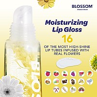 Blossom Scented Moisturizing Lip Gloss Tubes Infused With Real Flowers 03 Fl Oz9Ml Marshmallow