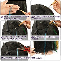 Barsdar Hair Tinsel Kit With Tool 18 Colors 3600 Strands Shiny Tinsel Hair Extensions Fairy Glitter Sparkling Hair For Women Co