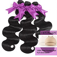 Beanatasha 12A Human Hair Bundles 14 16 18 Inch Body Wave Bundles Human Hair 100 Unprocessed Brazilian Virgin Weave 3 Bundles D