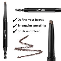 Lavone Eyebrow Stamp Stencil Kit Brow Stamp Trio Kit With Waterproof Eyebrow Pencil Pomade 20 Eyebrow Stencils Dualended Ey