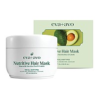 Eva + Avo Deep Conditioning Hair Mask - Hydrating Hair Mask with Avocado -Nourishing Hair Mask for Dry Damaged Hair - Paraben and Sulfate-Free - 8 Fl Oz