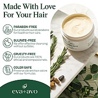 Eva + Avo Deep Conditioning Hair Mask - Hydrating Hair Mask with Avocado -Nourishing Hair Mask for Dry Damaged Hair - Paraben and Sulfate-Free - 8 Fl Oz