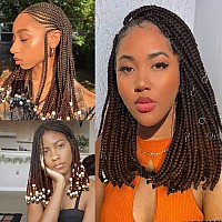 Pre Stretched Braiding Hair Ombre 12 Inch 8 Packs Synthetic Crochet Braids Hot Water Setting Professional Soft Yaki Texture Synthetic Hair Extensions(12 Inch 1B/30)