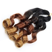 9 Pack French Curly Braiding Hair 22 Inch Bouncy Braiding Hair French Curles Synthetic Hair Extensions French Curl Braiding Hair