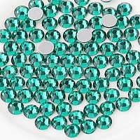 Beadsland 2880Pcs Flat Back Crystal Rhinestones Round Gems For Nail Art And Craft Glue Fixblue Zirconss102729Mm