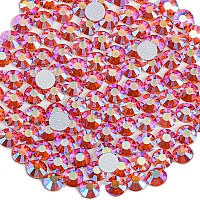 Beadsland 2880Pcs Flat Back Crystal Rhinestones Round Gems For Nail Art And Craft Glue Fix Hyacinth Ab Ss10 2729Mm