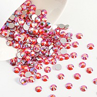 Beadsland 2880Pcs Flat Back Crystal Rhinestones Round Gems For Nail Art And Craft Glue Fix Hyacinth Ab Ss10 2729Mm