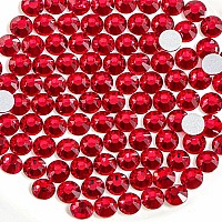 Beadsland 2880Pcs Flat Back Crystal Rhinestones Round Gems For Nail Art And Craft Glue Fix Siam Ss10 2729Mm