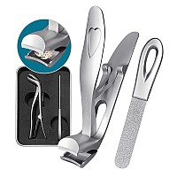 Sg Nekoo Toenail Clippers For Seniors Angled Head Nail Clippers For Thick Toenails Super Sharp Wide Opening Splashproof Finge