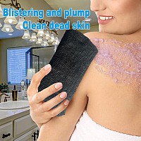 Korean Exfoliating Mitt Loofa Body Exfoliator Back Scrubber Loofah African Wxfoliating Net Wash Cloths For Showering Black