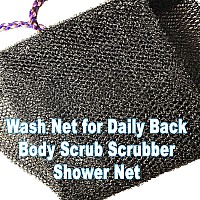 African Net Sponge Wash Cloths Shower Loofah Sponge Pack Body Exfoliator Luffa Loofa Back Scrubber For Shower Men Black1Pack