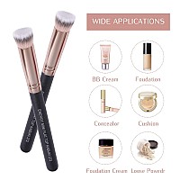 Energy Concealer Brush Mini Flat Top Kabuki Foundation Brush Under Eye Synthetic Bristles For Under Eye Concealingblendingsett