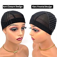 Atimiaza Wig Cap With Guideline Map For Wig Making Stretchable Mesh Dome Caps With 1 Elastic Band And 4 Wig Combs For Beginners