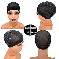 Atimiaza Wig Cap With Guideline Map For Wig Making Stretchable Mesh Dome Caps With 1 Elastic Band And 4 Wig Combs For Beginners