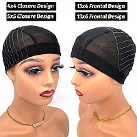 Atimiaza Wig Cap With Guideline Map For Wig Making Stretchable Mesh Dome Caps With 1 Elastic Band And 4 Wig Combs For Beginners