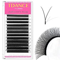 Tdance Yy Lash Extensions D Curl 005Mm Thickness Volume Extension 4D Fans 8Mm Yy Lashes Long Lasting Easy Application Lashes Pr