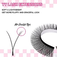 Tdance Yy Lash Extensions D Curl 007Mm Thickness Volume Extension 4D Fans 11Mm Yy Lashes Long Lasting Easy Application Lashes P