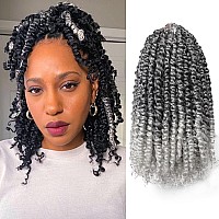 Violet Pretwisted Passion Twist Hair 12 Inch Ombre Crochet Passion Twist Crochet Hair Pre Looped 8 Packs Short Crochet Hair For