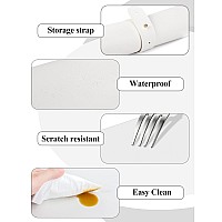 Mat Only White Nail Art Table Mat Foldable Nail Art Hand Rest Pad For Nail Arm Rest Cushion Soft Microfiber Leather Nail Mat