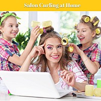 Self Grip Hair Rollers Curlers Set 36Pcs Hair Roller Sets 4 Sizes Jumbo Large Medium Small With Clips For Long Medium Shor