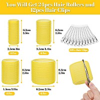 Self Grip Hair Rollers Curlers Set 36Pcs Hair Roller Sets 4 Sizes Jumbo Large Medium Small With Clips For Long Medium Shor