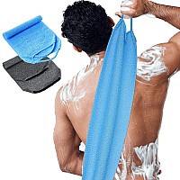 Back Scrubber For Shower Exfoliating Washcloth Back Cloth Body Extended Length Scrubber Towel Nylon Exfoliating Stretchable Pull