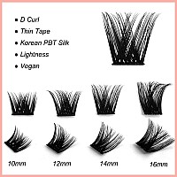 D Curl Diy Eyelash Extension Ninglash Bw06 Lashes 96 Pcs Individual Lash Extensions Soft Natural Lightweight 10121416Mm Mix