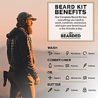 Live Bearded Complete Beard Grooming Kit Made In The Usa With Allnatural Ingredients Beard Wash Conditioner Beard Butter