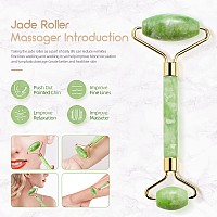 Natural Stone Jade Roller And Gua Sha Set For Face And Eye Ice Roller Facial Cooling Massage Roller