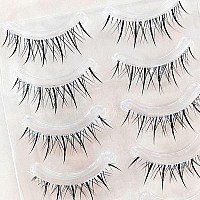 Manga Lashes Clear Band Anime Lashes 4 Pack Spiky Anime False Eyelashes Natural Look Japanese Lashes Looks Like Cluster Manga