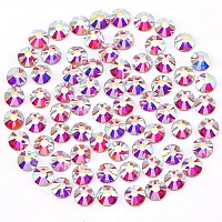 Novani Rhinestones 3000Pcs Flatback Crystal Round Loose Gemstones Glass Rhinestones For Crafts Makeup Nail Art Clothes Shoes Diy