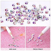 Novani Rhinestones 3000Pcs Flatback Crystal Round Loose Gemstones Glass Rhinestones For Crafts Makeup Nail Art Clothes Shoes Diy