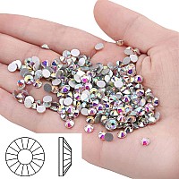 Novani Rhinestones 3000Pcs Flatback Crystal Round Loose Gemstones Glass Rhinestones For Crafts Makeup Nail Art Clothes Shoes Diy