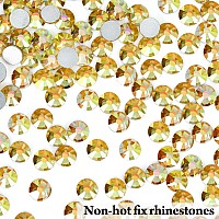 Novani Rhinestones 3000Pcs Flatback Crystal Round Loose Gemstones Glass Rhinestones For Crafts Makeup Nail Art Clothes Shoes Diy